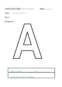 Color Letter "A"